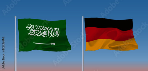 サウジアラビアとドイツの国旗