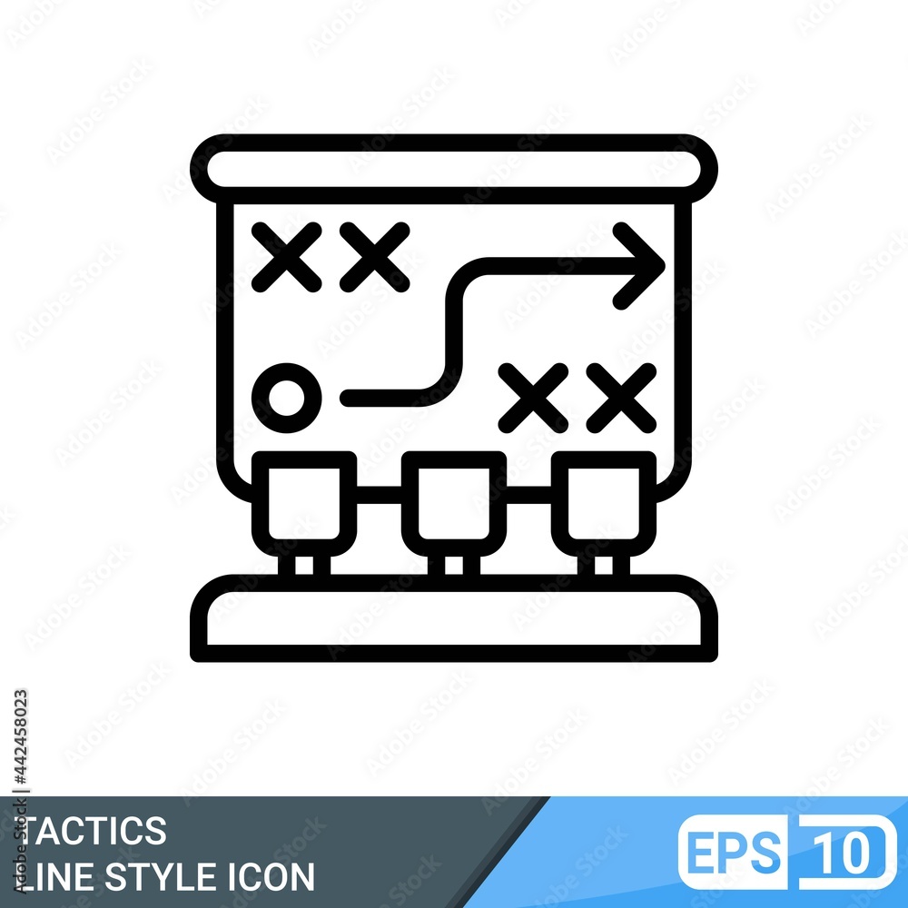 Strategy line icon isolated on white background. EPS 10 Strategy line icon isolated on white background. EPS 10