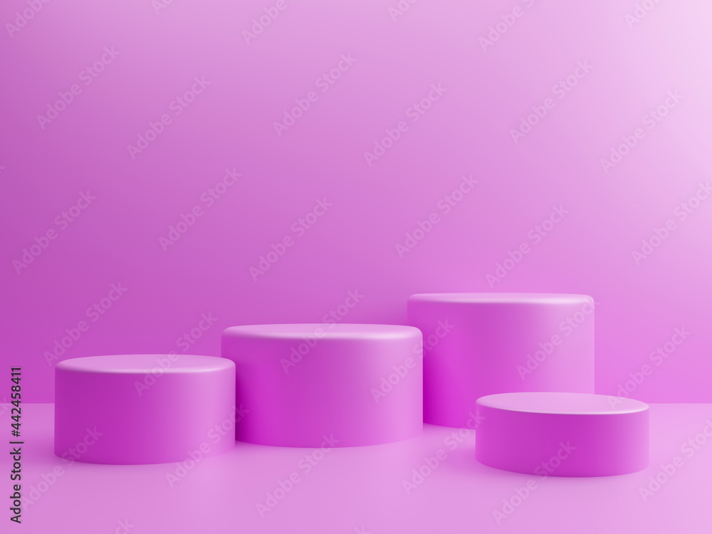 Pink podium for placing products Pink podium for placing products