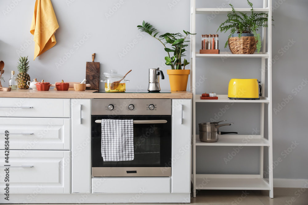 Stylish interior of modern kitchen Stylish interior of modern kitchen