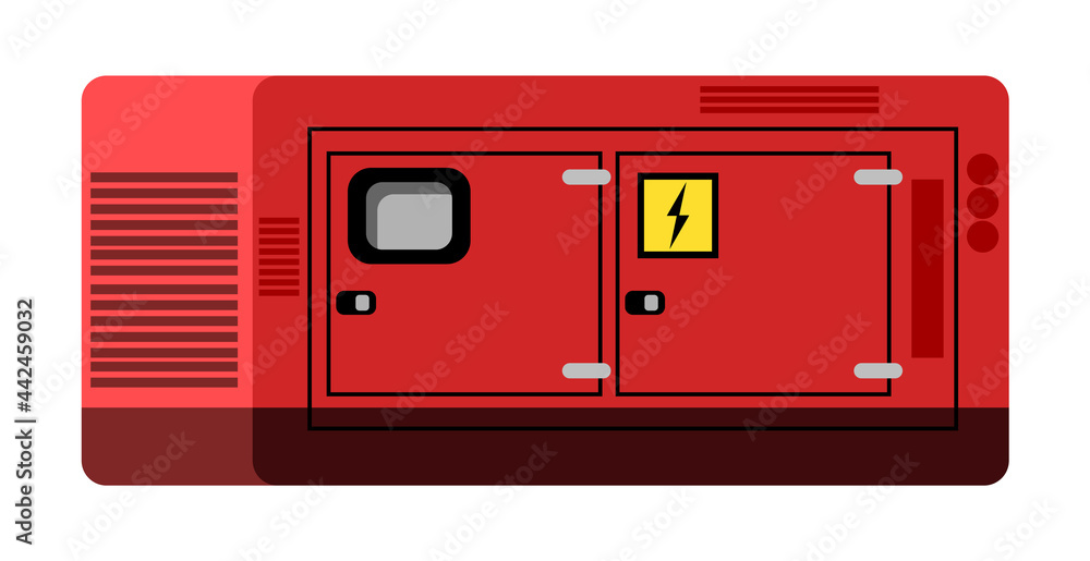 Industrial Diesel Generator Isolated on White. Industrial Diesel Generator Isolated on White.
