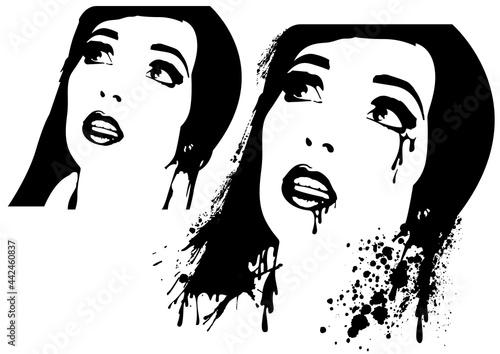 Black and White Sketch of a...