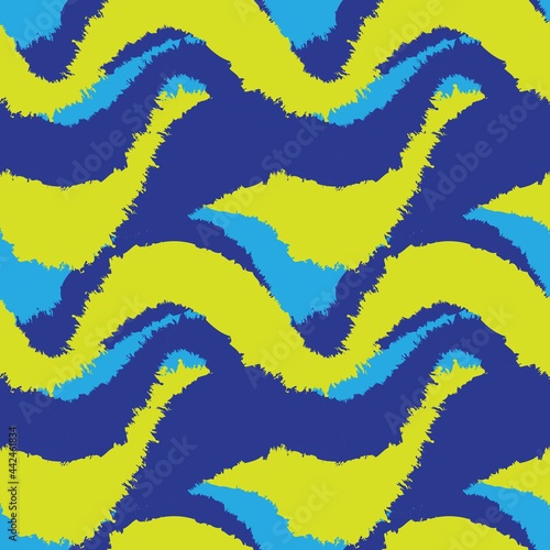 Blue Brush Stroke Fur Seamless Pattern © Siu-Hong Mok