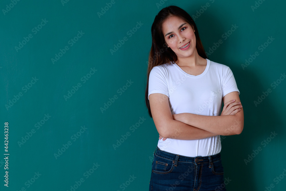 Content Asian man in casual style in studio Content Asian man in casual style in studio