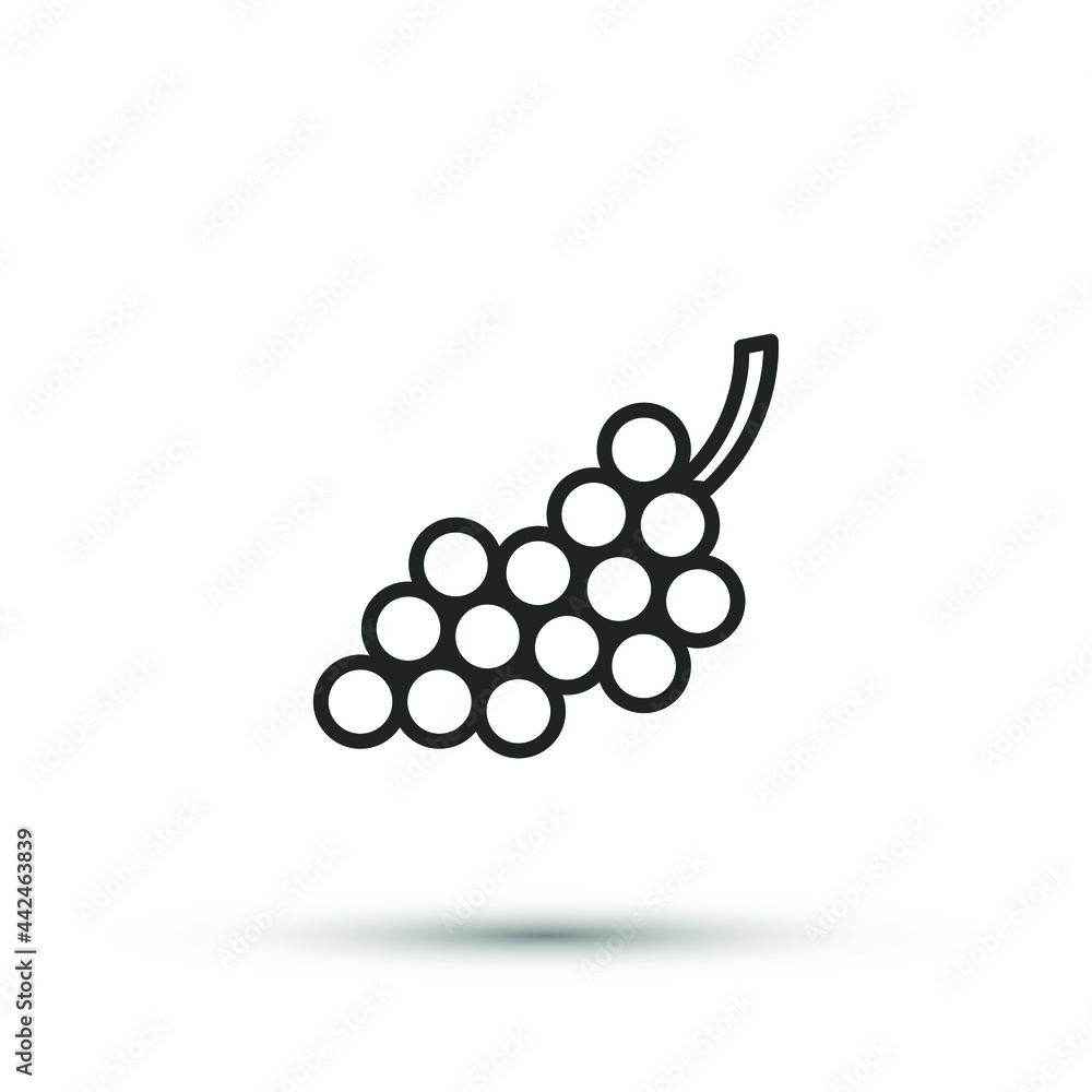 Vector grape icon. Fresh healthy food symbol. For design, web site design, logo, app, UI. Vector grape icon. Fresh healthy food symbol. For design, web site design, logo, app, UI.