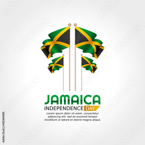 vector graphic of Jamaica independence day good for Jamaica independence day celebration. flat design. flyer design.flat illustration.