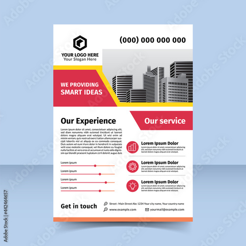 provider bring smart idea for business, Flyer template design