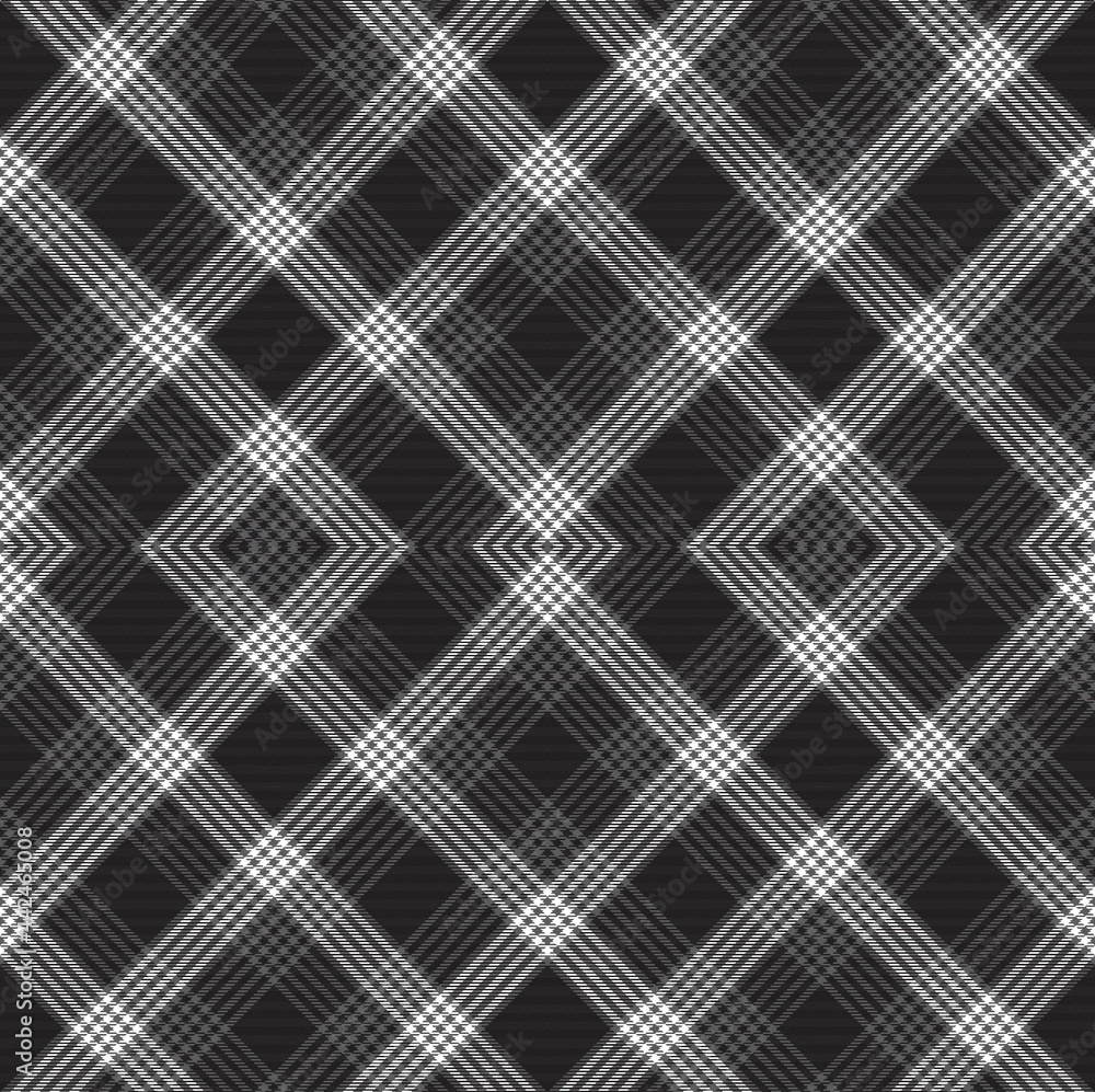 Black and White Argyle Plaid Tartan textured Seamless Pattern Design Black and White Argyle Plaid Tartan textured Seamless Pattern Design