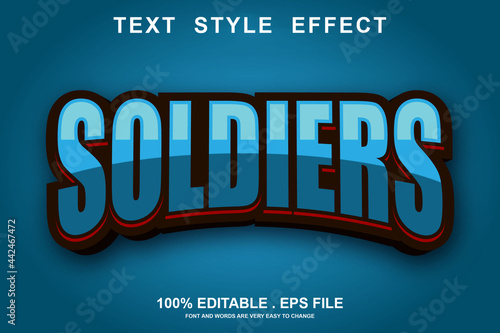 soldiers text effect editable