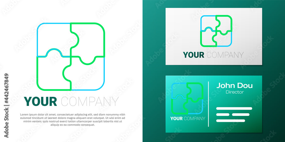 Line Piece of puzzle icon isolated on white background. Business, marketing, finance, template, layout, infographics, internet concept. Colorful outline concept. Vector Line Piece of puzzle icon isolated on white background. Business, marketing, finance, template, layout, infographics, internet concept. Colorful outline concept. Vector