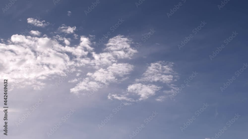White Clouds motion on blue sky background. Time Lapse 4k White Clouds motion on blue sky background. Time Lapse 4k