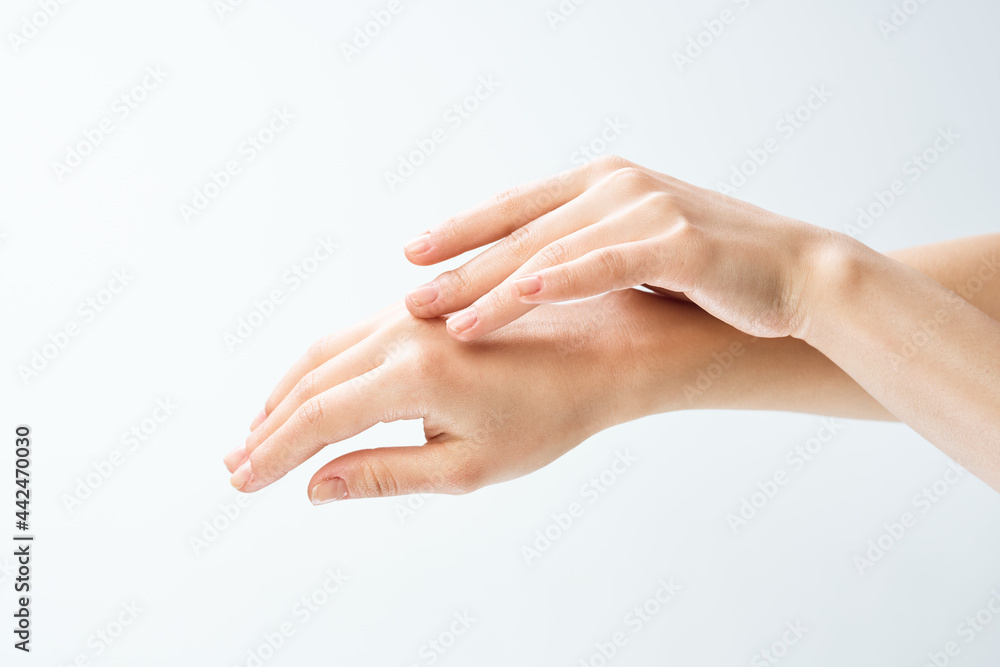 female hands exercise skin care fingers health