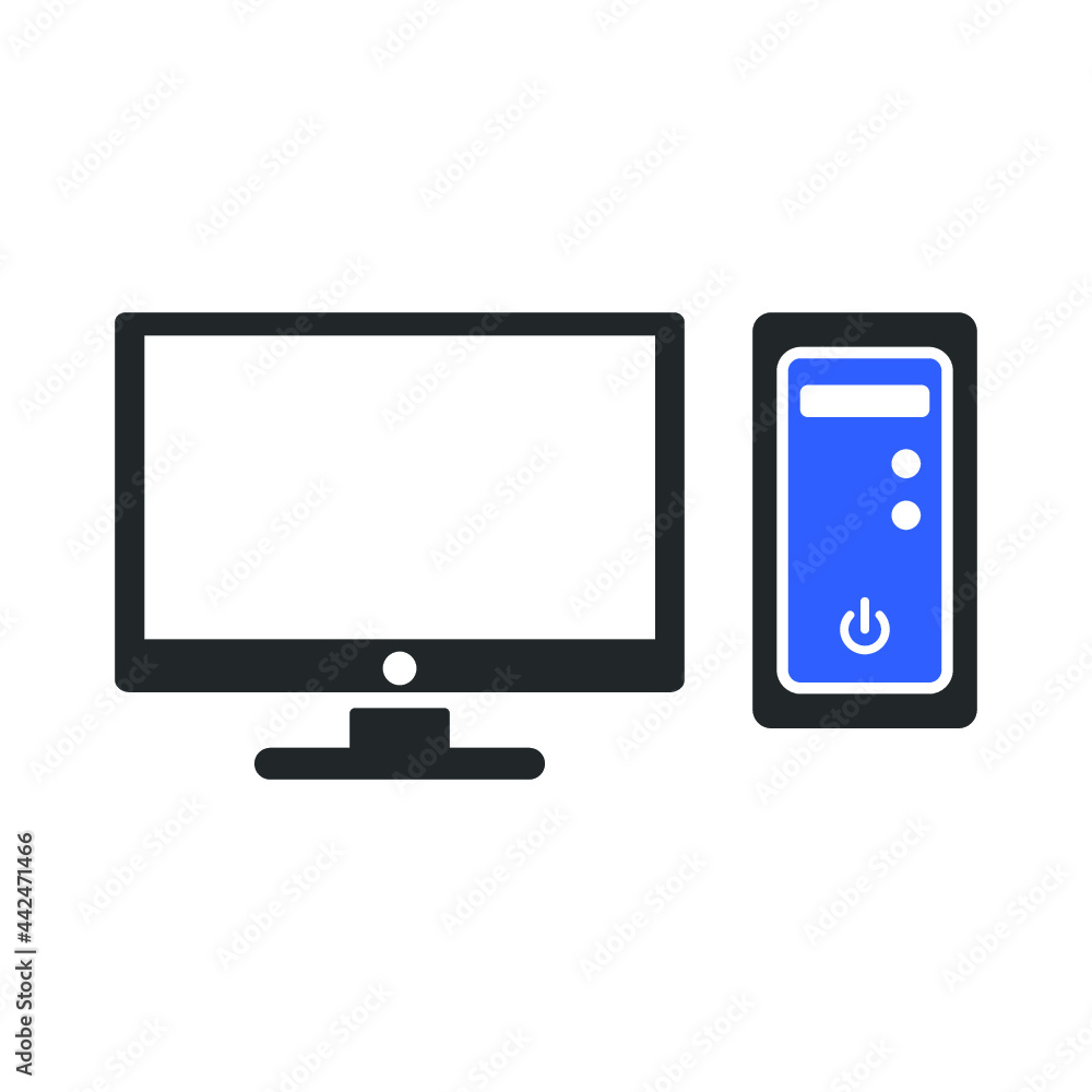 desktop monitor icon design vector desktop monitor icon design vector