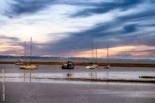 boats at sunset © David Burrows