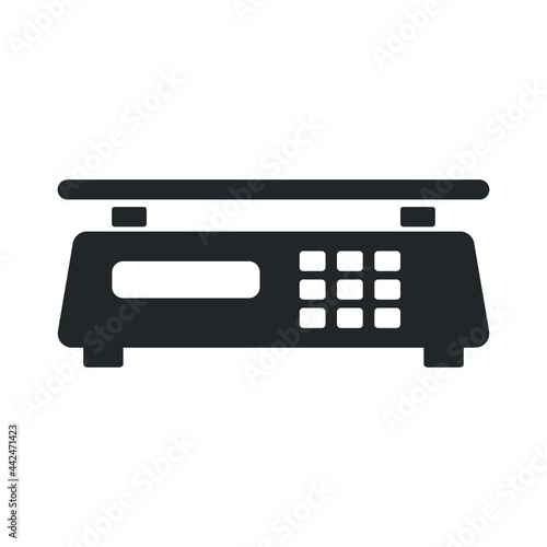 digital weight scale icon design vector