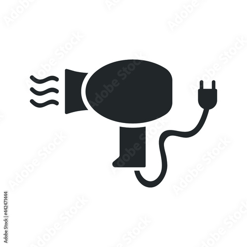 hair dryer icon design vector