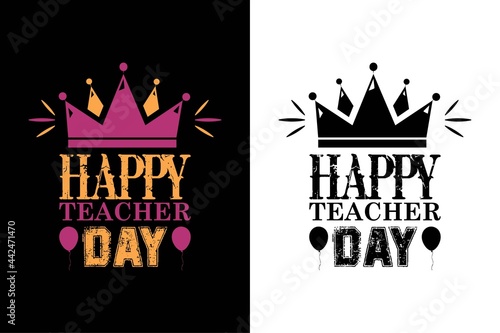 happy teacher day t-shirt design. teacher day t-shirt