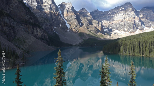 Beautiful landscapes of Canada Mountains Forest Lakes Snowy peaks Northern lights