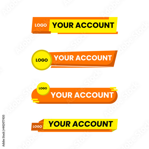 Modern lower third header interface for news broadcasting and social media promotion