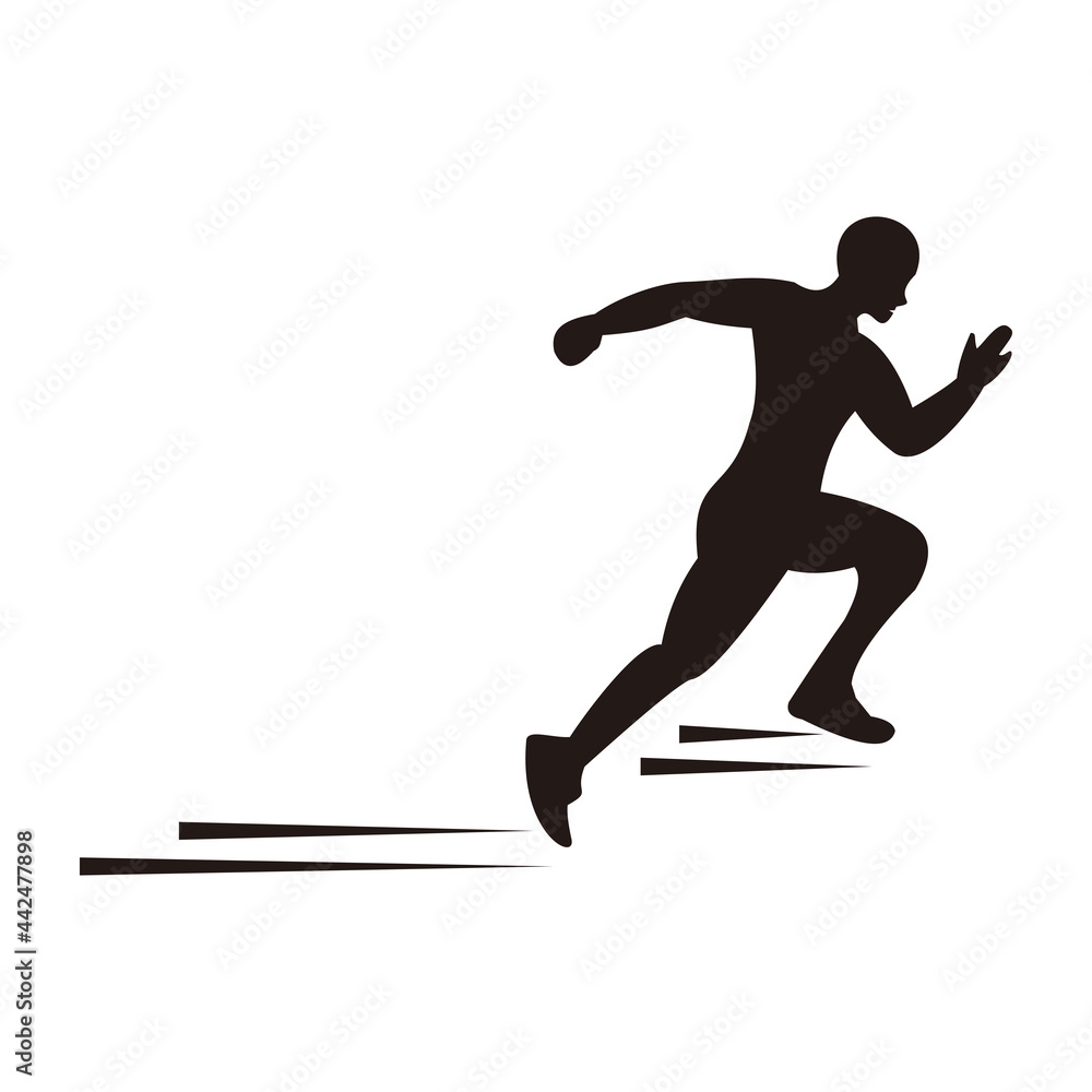 Fototapeta premium boy running icon vector illustration sign