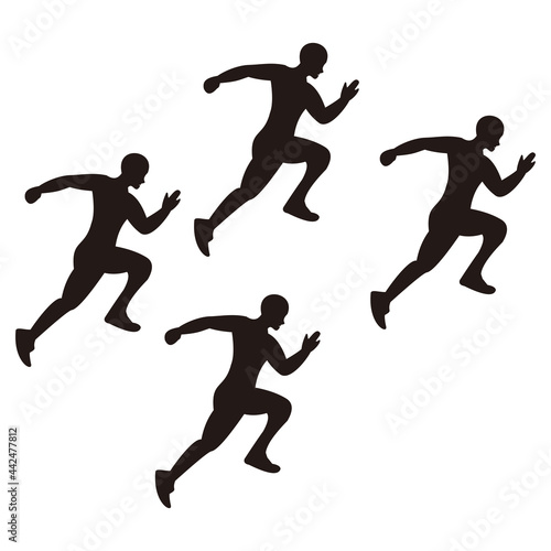boy running icon vector illustration sign © ZAHDA_08