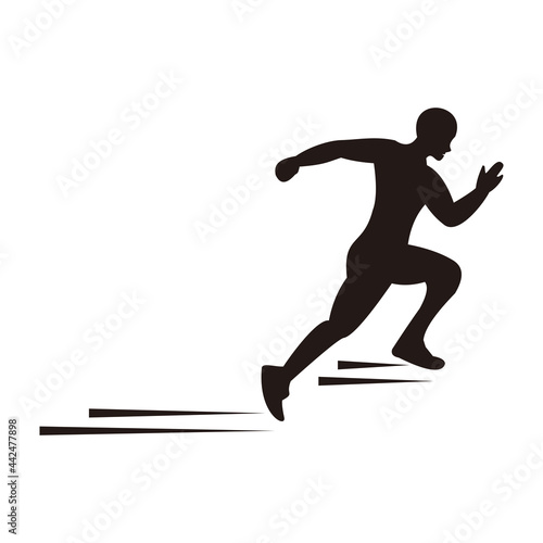 boy running icon vector illustration sign