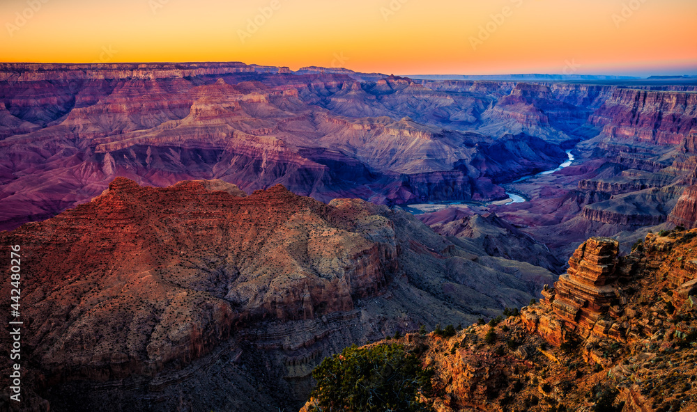 Grand Canyon Sunset from Desert View, Grand Canyon National Park, Arizona Grand Canyon Sunset from Desert View, Grand Canyon National Park, Arizona