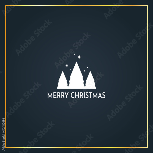 Christmas tree vector. Christmas tree tag. symbol. free space for text. Christmas post card.