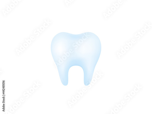 Tooth icon isolated on white background. Dental, medicine and health. Teeth protection. Vector illustration
