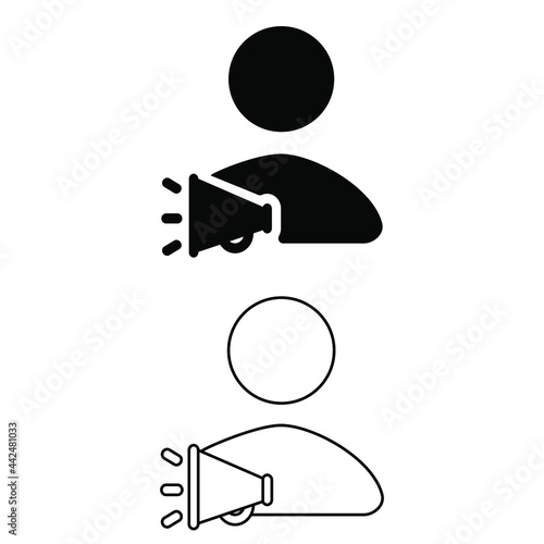 Ambassador icon vector set. Achievement illustration sign collection. user symbol.