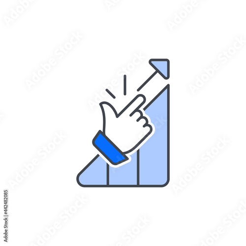 Without efforts. Vector icon in outline style