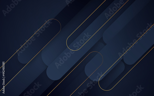 Black abstract tech geometric modern background. Vector design