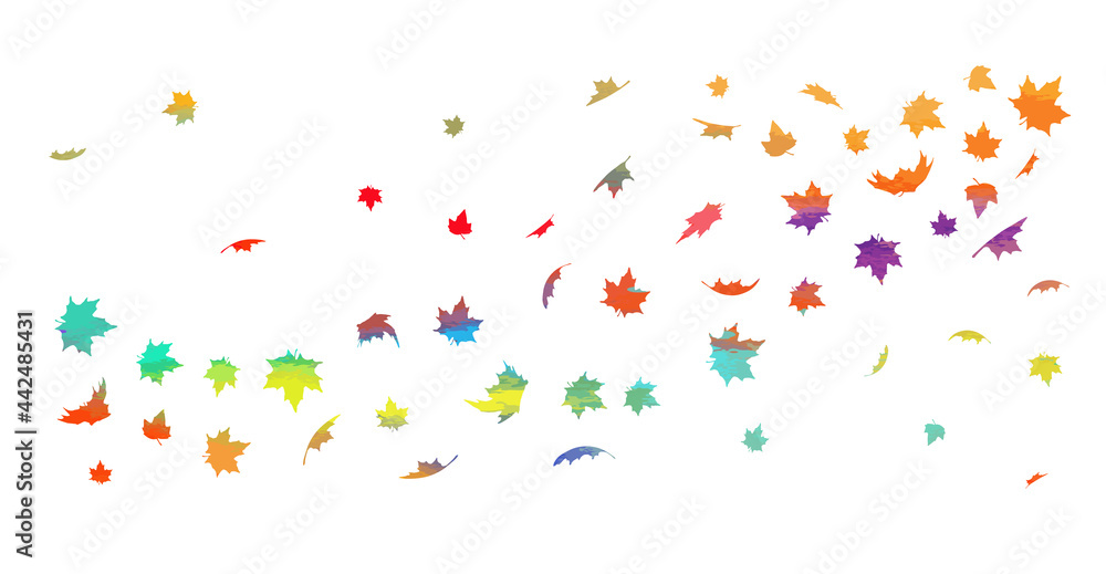 Abstraction of autumn leaves. Background from autumn leaves. Vector illustration
