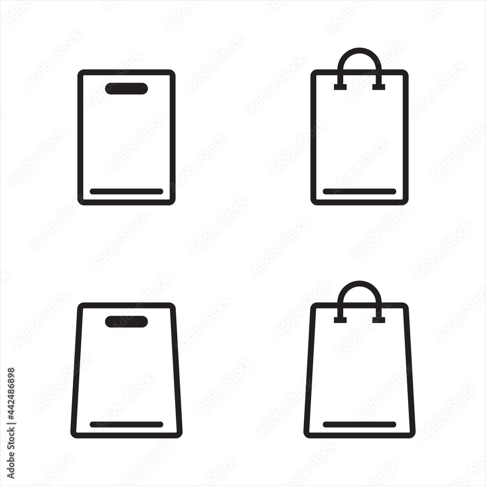 shopping bag line icon shopping bag line icon