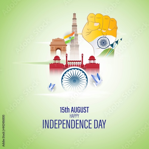 vector illustration for Indian independence day-15 august
