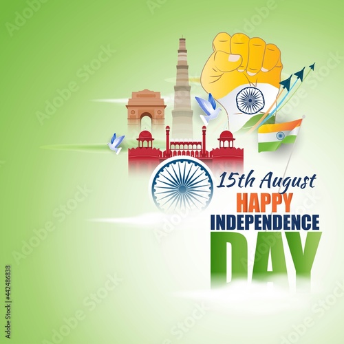 vector illustration for Indian independence day-15 august