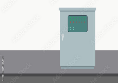 Electrical cabinet vector. free space for text. copy space. blank.