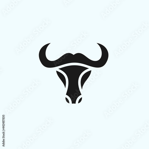 abstract bull logo. buffalo icon
