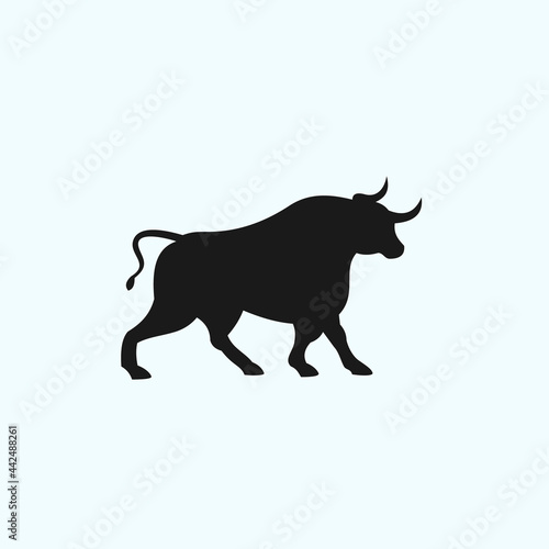 abstract bull logo. buffalo icon