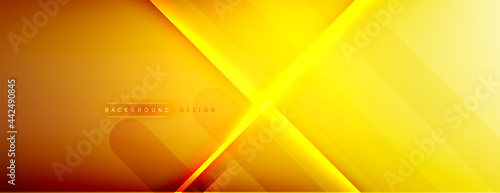 Abstract background - lines composition created with lights and shadows. Technology or business digital template. Trendy simple fluid color gradient abstract background with dynamic