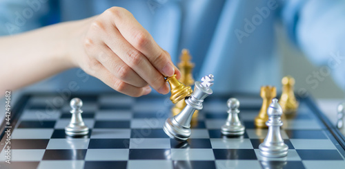 Business concept with chess board