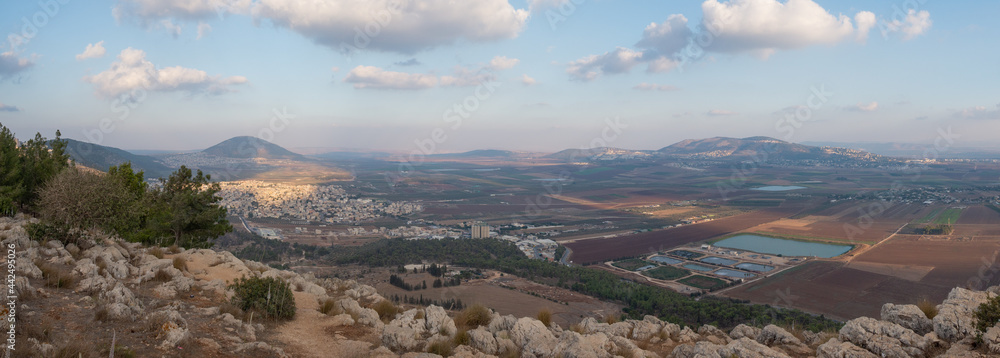 Landscape from the Jumping Mountain in Nazareth. Panoramic view