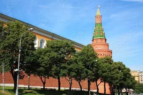 Tower and wall of the Moscow Kremlin