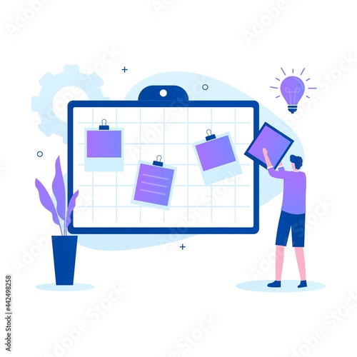 Flat design of mood board ideas illustration concept. Illustration for websites, landing pages, mobile applications, posters and banners.