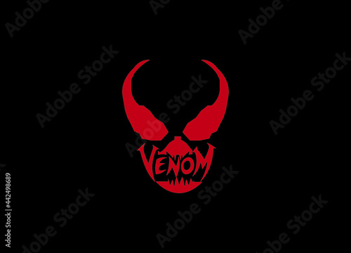 Red venom devil head