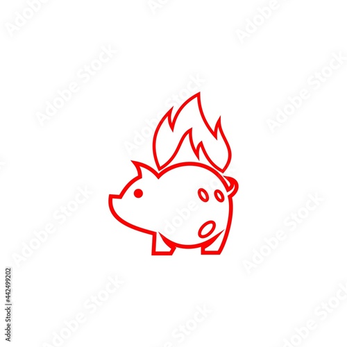 barbecue pork logo line