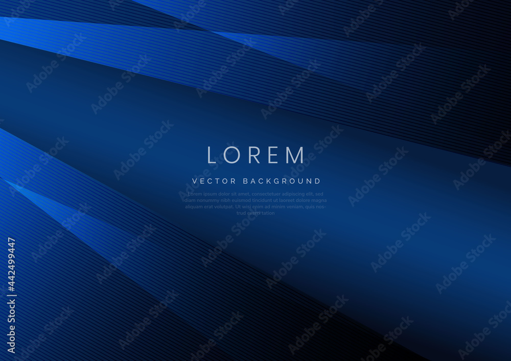 Abstract blue elegant geometric diagonal overlay layer background.