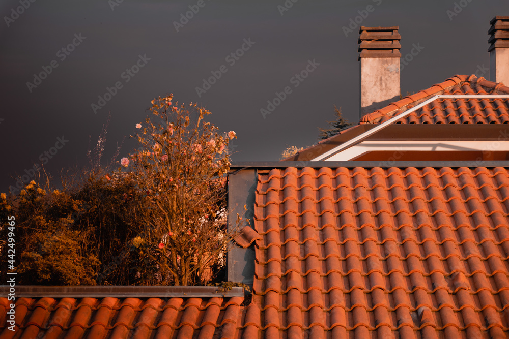 Naklejka premium tetti tramonto