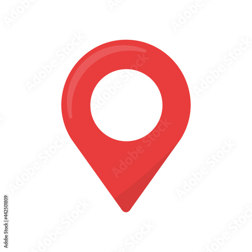 Free Download Simple red map pin. Concept of global coordinate, dot, needle tip, ui. Flat style trend modern brand graphic design on white background - GFXLoad