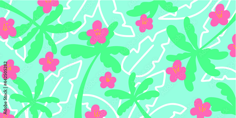 Beautiful And Fresh Floral Doodle Pattern Exclusive Vector